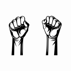 Hand Gesture Icon C: Palm Up, Closed Fist with Nails Displayed