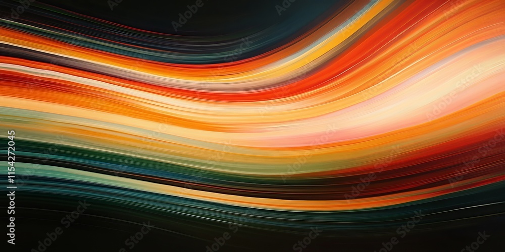 Aufkleber motion with lines and waves of color. generative ai
