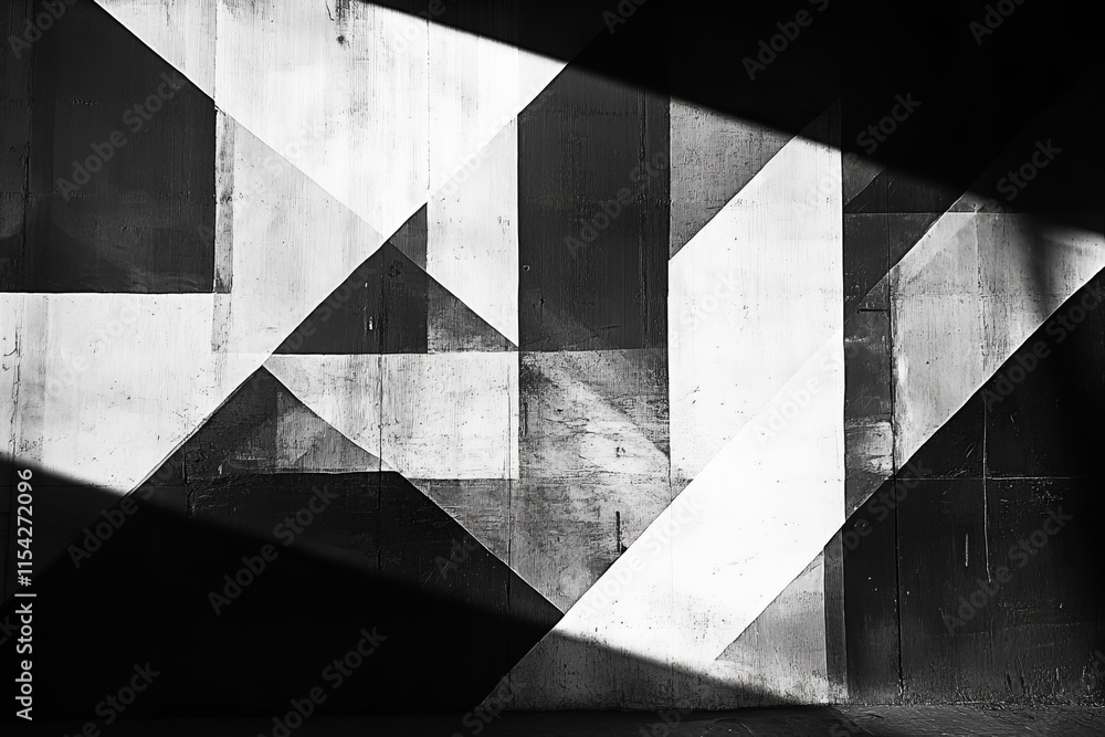 Poster movement with lines and contrasting shapes. generative ai