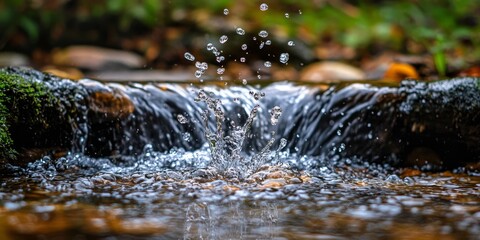 splashes blending into streams of motion. Generative AI