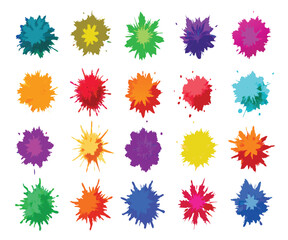 Multicolor Powder Explosion Image Set