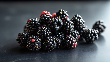 Fresh blackberries close up