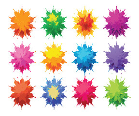 Multicolor Powder Explosion Stock Photo