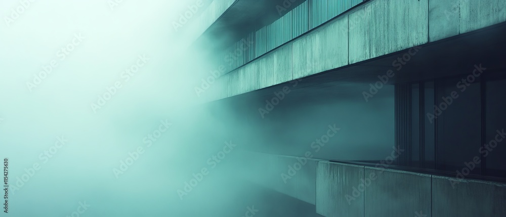 Aufkleber enigmatic fog drifting across structures and patterns. generative ai