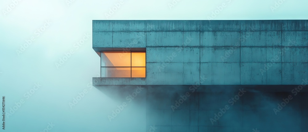 Aufkleber enigmatic fog drifting across structures and patterns. generative ai