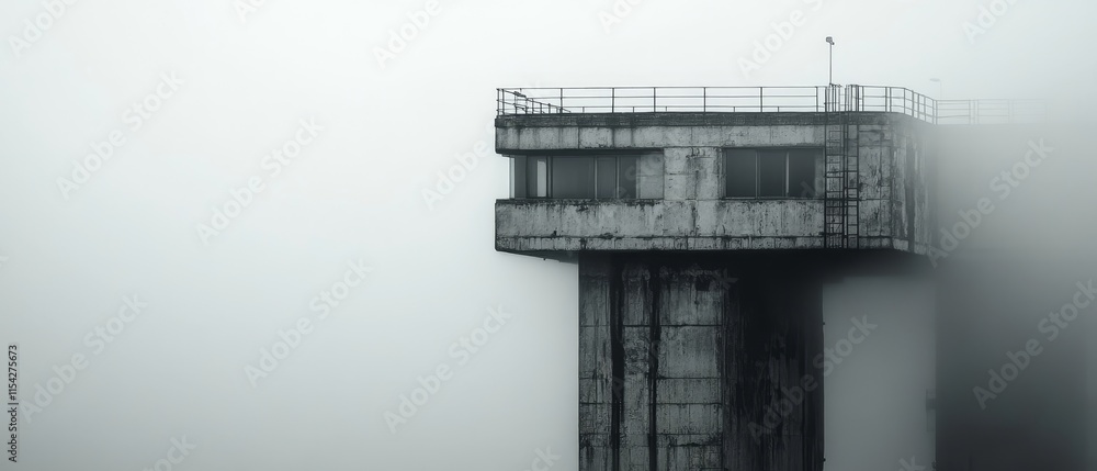 Aufkleber enigmatic fog drifting across structures and patterns. generative ai
