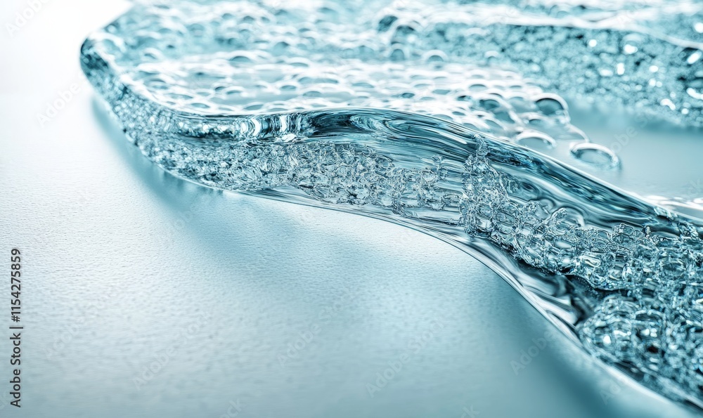 Poster glass textures with smooth curves and transparent features. generative ai