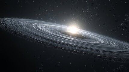 Fototapeta premium bright rings rotating around a central point. Generative AI