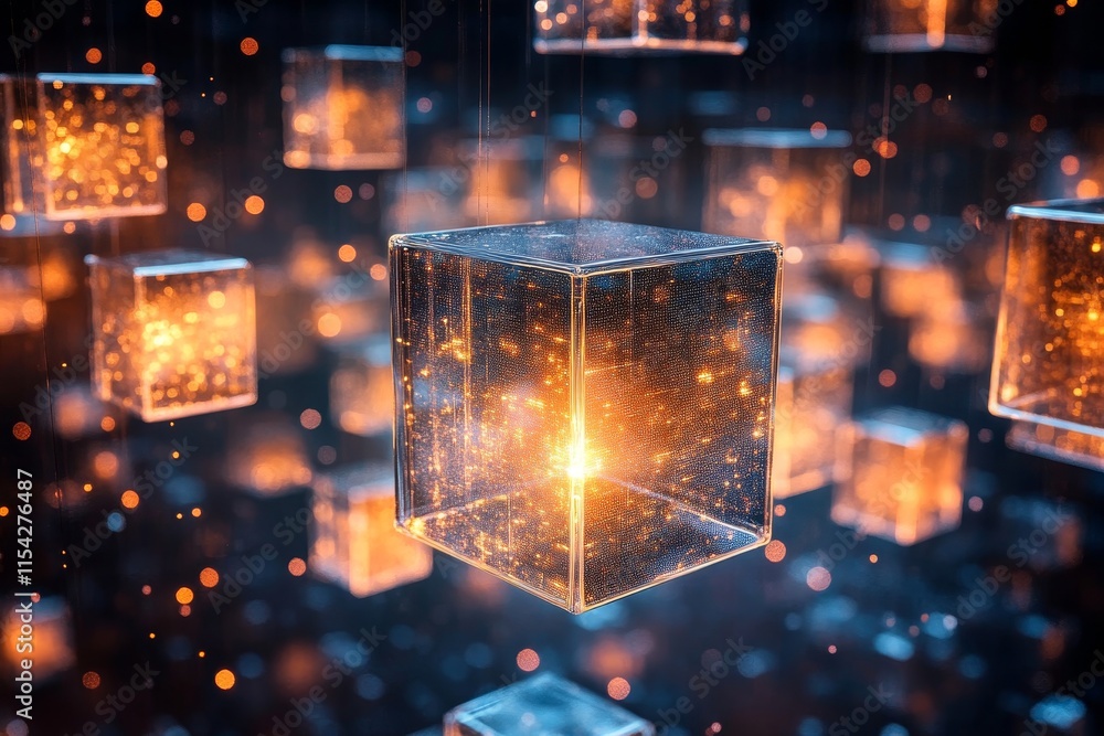 Aufkleber light through space in motion. generative ai