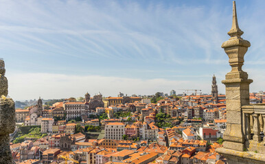 Beautiful Panoramic view of old town Porto, Portugal