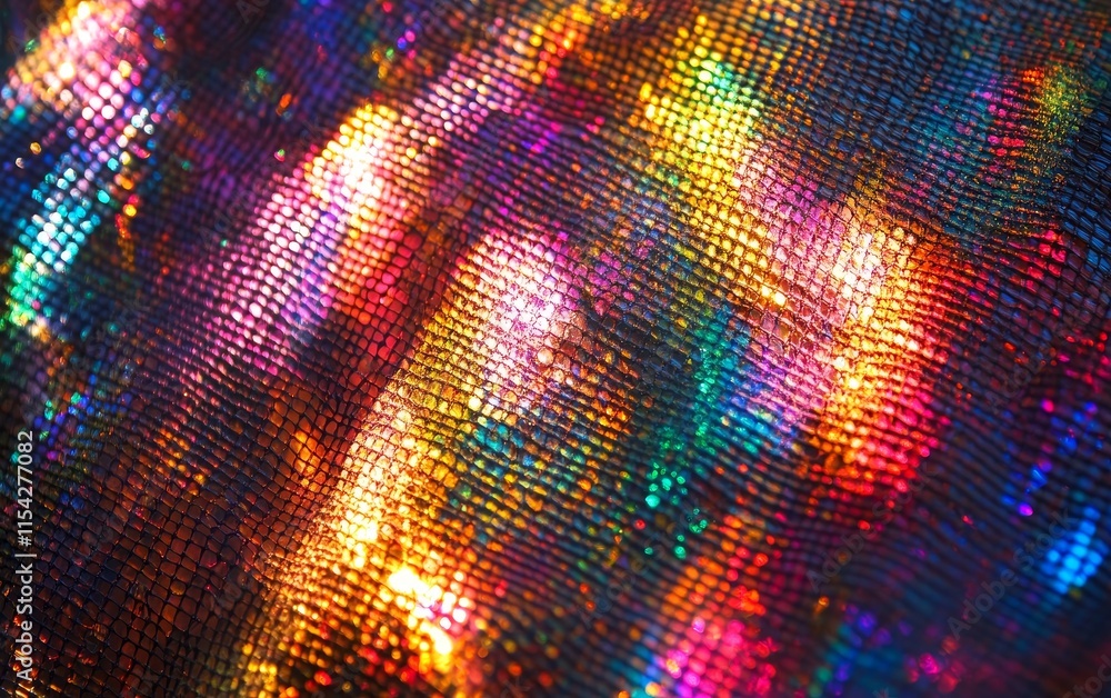 Poster mesh reflecting vibrant colors and shadows. generative ai