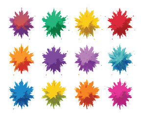 Multicolor Powder Explosion Image Stock Photo