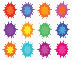 Multicolor Powder Explosion Stock Photo