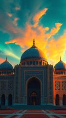 Majestic Mosque Sunset