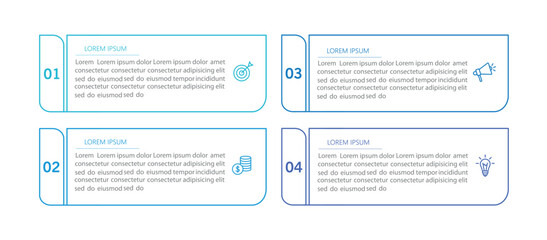 Business infographic design template with 4 options, steps or processes. Can be used for workflow layout, diagram, annual report, web design	
