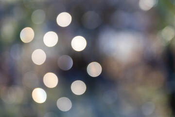 festive Christmas abstract background with bokeh lights and stars. holiday, Christmas and new year