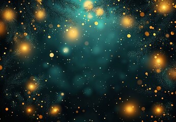 A background of twinkling lights and pine branches, creating an enchanting atmosphere for Christmas photo backgrounds.