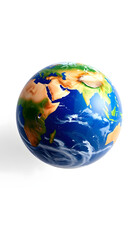 earth globe on a uniform light background, Dynamic motion, with white tones
