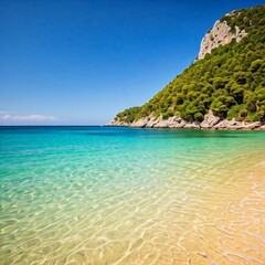 Fototapeta premium peaceful quiet paradise seascape beautiful seashore under moon light