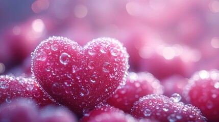 Obraz premium Fresh raspberries with water droplets on their surface, perfect for food or beauty related concepts