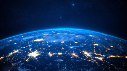 Obraz premium earth world connection tech map 3d business ai generated visual concept