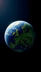 Fototapeta premium Planet Earth - West Europe, pop-art, with white tones