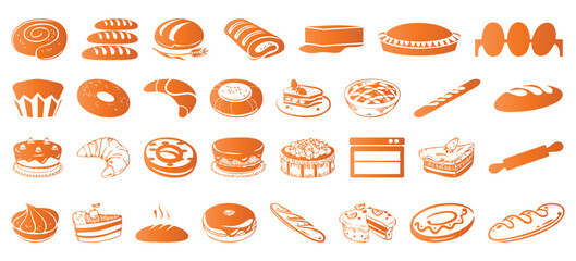 Cookie and bakery icon pack 