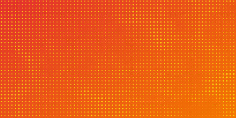 Dots halftone orange color pattern gradient texture with technology digital background. Dots pop art comics with summer background.