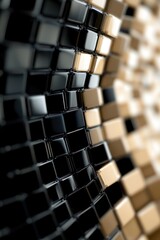 A close-up shot of a textured black and gold wall, perfect for decorating or design inspiration