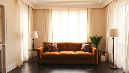 modern living room with sofa