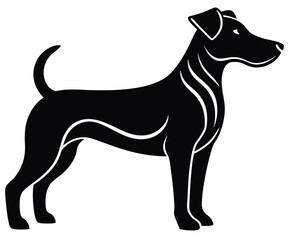 Minimalist Black Dog Side Profile Image