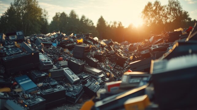 Waste Disposal in Heaps Near Recycling Center