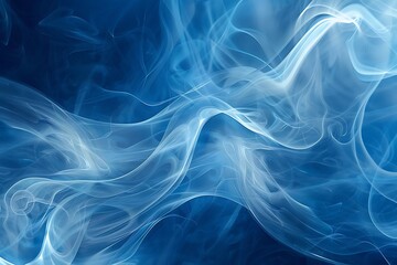 Abstract blue background with smooth lines