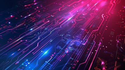 Obraz premium Abstract futuristic digital technology background