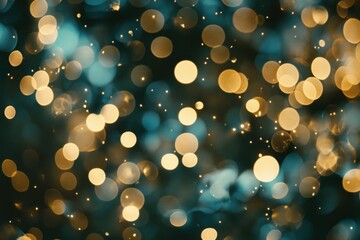 Softly Blurred Bokeh Lights in Various Vibrant Shades of Blue and Gold Creating an Ethereal and Dreamlike Atmosphere for Festive Celebrations and Creative Backgrounds