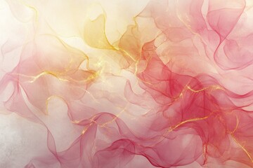 Soft Pink and Golden Flowing Fabric Texture with Ethereal Swirls Creating a Dreamy Atmosphere for Use in Backgrounds or Creative Projects