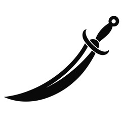Silhouette Pirate Cutlass Curve Vector Graphic