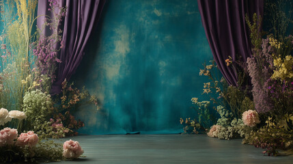 Photoshoot Backdrop Digital Backdrop | Fine Art Curtain  Wall Textures for Studio Photography | Elegant Photoshoot Background and Overlay Design