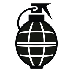 Grenade Silhouette, Pin Visible, EPS Vector