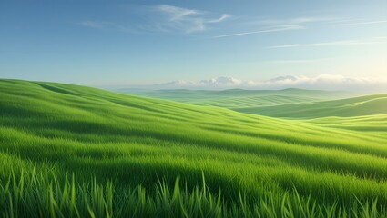 a beautiful landscape with rolling green hills