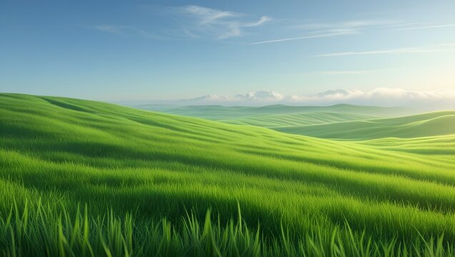 a beautiful landscape with rolling green hills