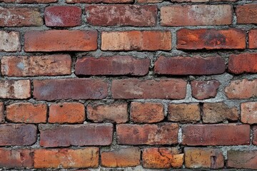 Fototapeta premium A close-up shot of a brick wall with a fire hydrant, suitable for use in urban or architectural contexts