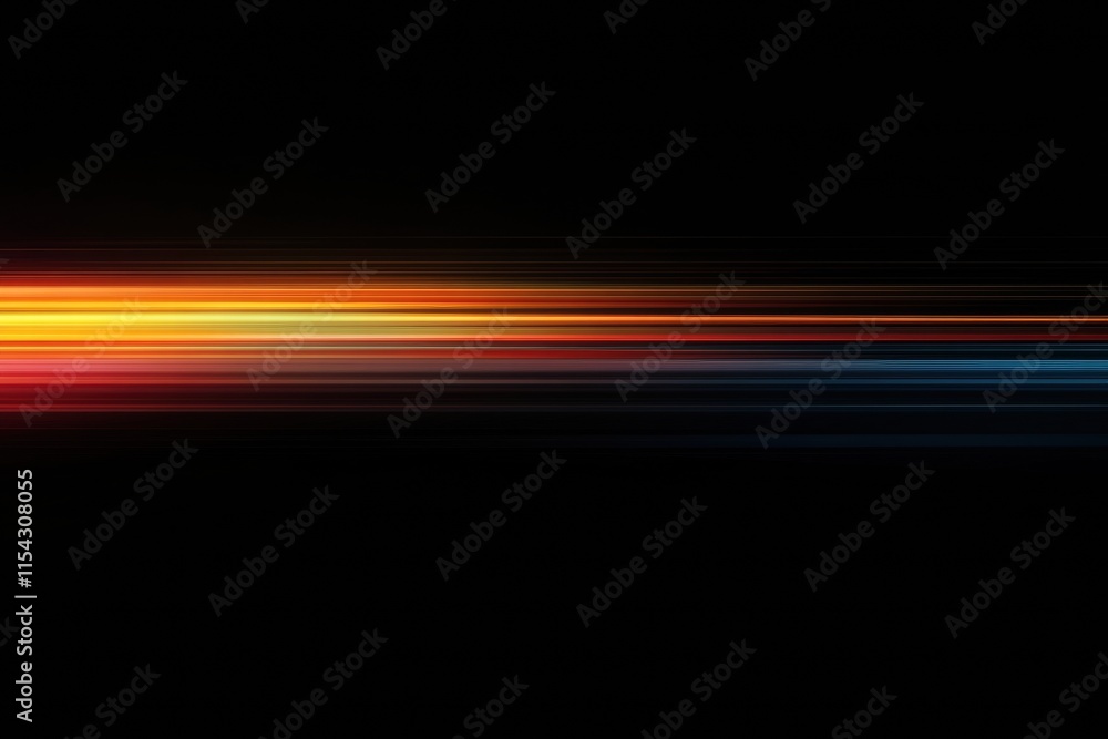 Aufkleber colorful light streaks create an abstract visual effect against a dark background in a modern artist