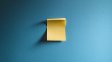 Sticky note of a pastel blue wall with copy space