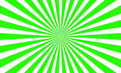 Green and White Radial Sunburst Background