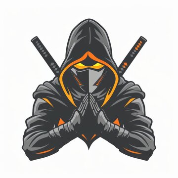 illustration art robot ninja for t-shirt