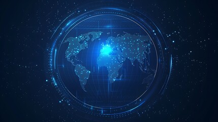 Obraz premium Abstract global technology concept background. Global network connection