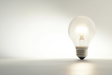 A light bulb sitting on a table, ready to be used