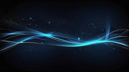 Abstract scene with blue lines on dark background with lighting effect, Vector illustration, Creative modern background