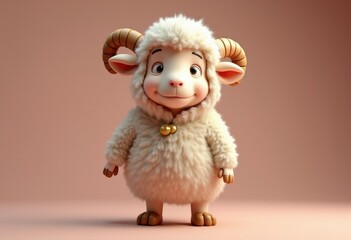 A Fluffy 3D Character Dressed As A Sheep